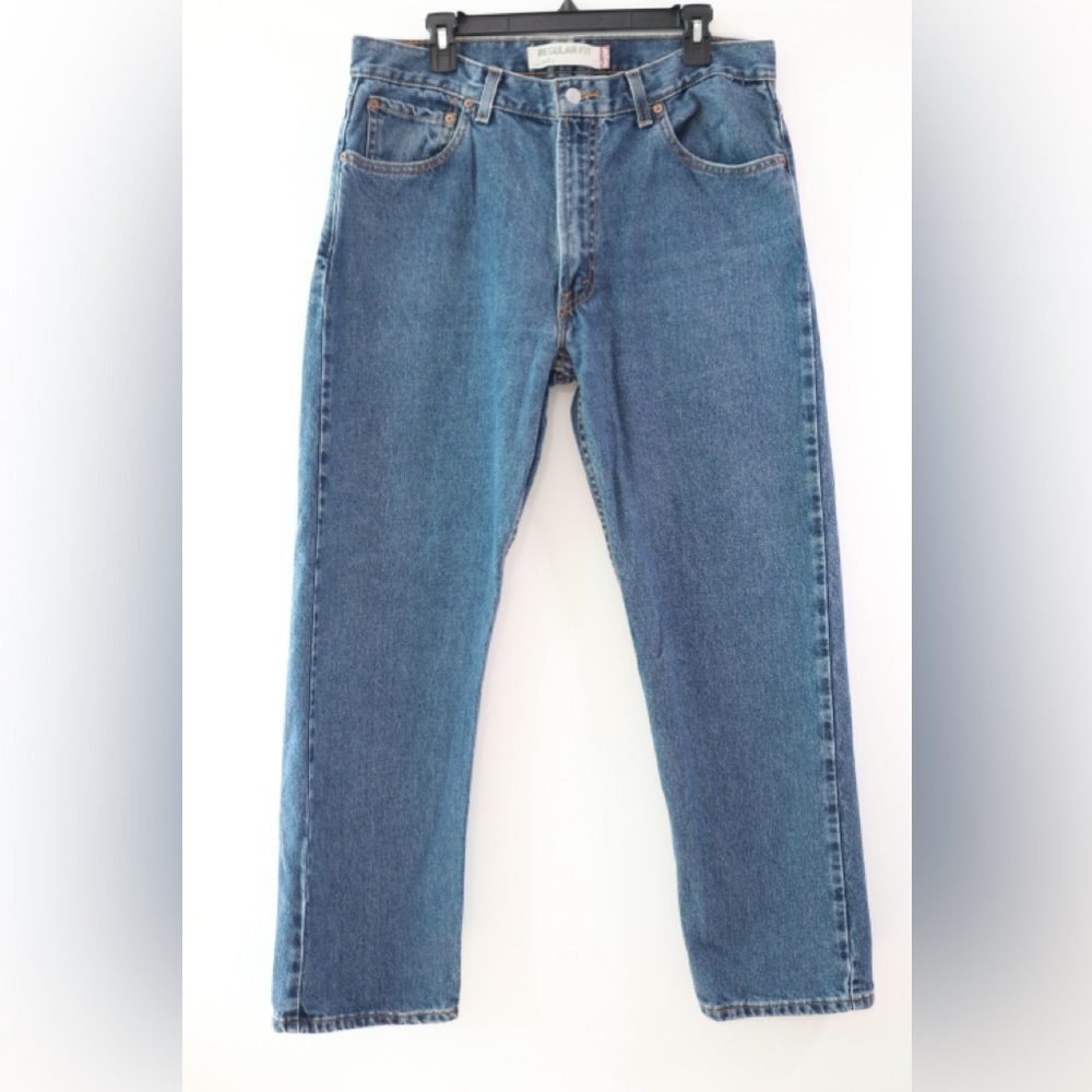 Levi's Men's 505 Straight Jeans Sz W 36 L30 Regular Fit - Picture 2 of 6
